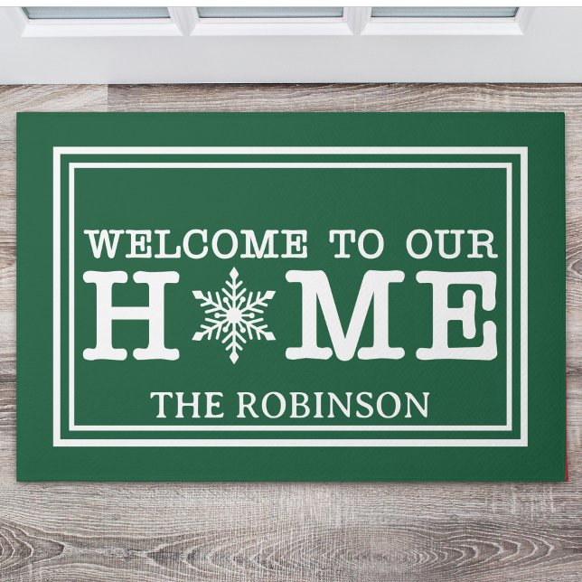 Welcome to Our Christmas Home Fußmatte (Von Creator hochgeladen)