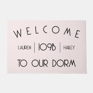"Welcome to our Dorm" Individuellen Namen und Room Fußmatte