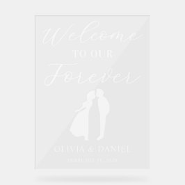 Welcome to Our Forever Elegant Wedding Welcome Acrylschild