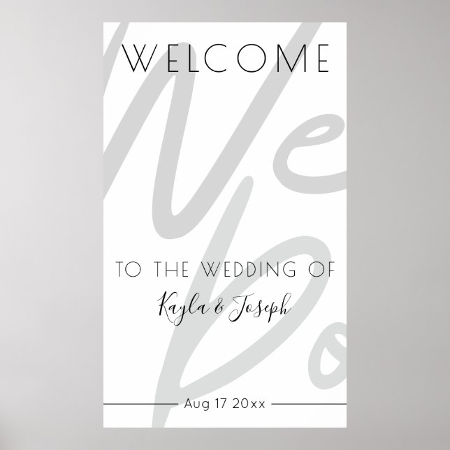 Welcome to our wedding poster (Vorne)