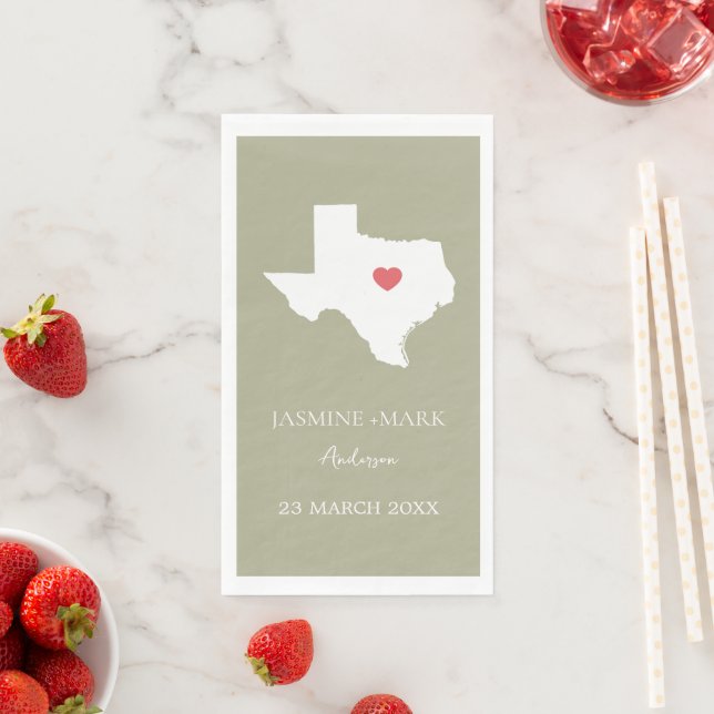 Welcome to Texas Wedding Party Custom  Serviette (Beispiel)