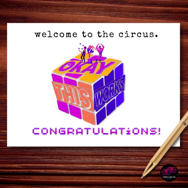 Welcome to the Circus Funny Engagement Karte (Wait… this actually works. Congratulations!)