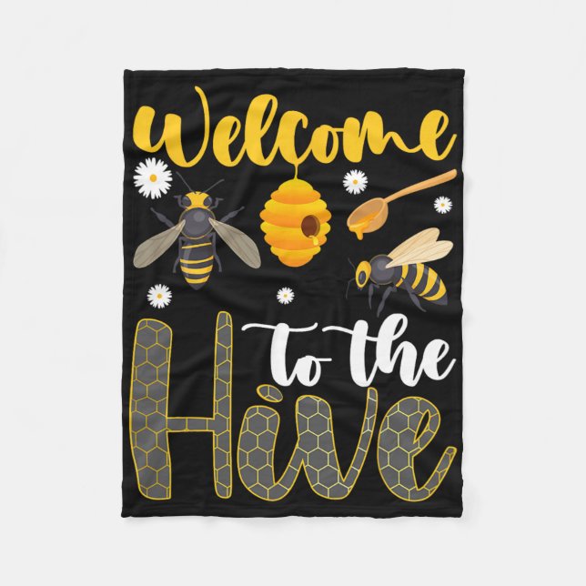 Welcome To The Hive Bee Teacher Back To School  Fleecedecke (Vorderseite)