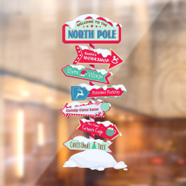 Welcome To The North Pole Post Christmas  Fensteraufkleber