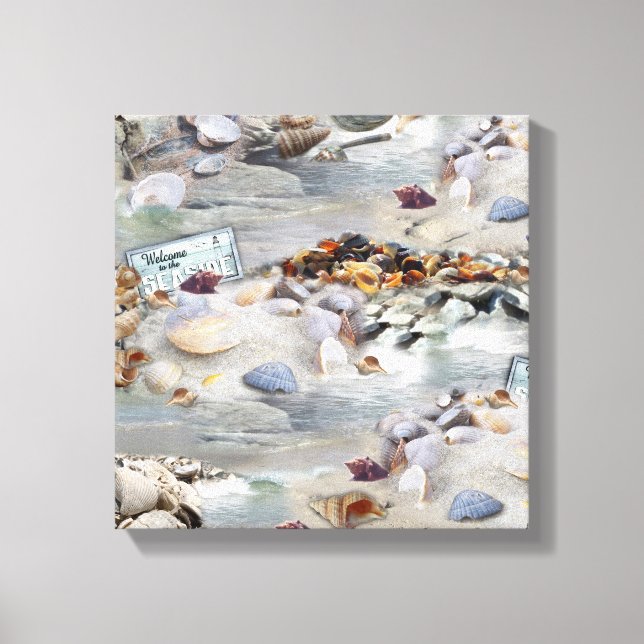 Welcome to the Seaside Leinwanddruck (Vorderseite)