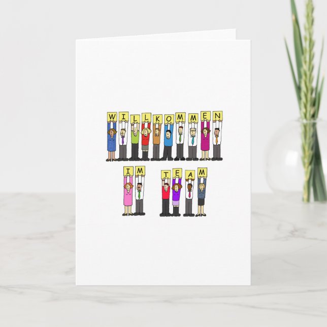 Welcome to the Team in German Karte (Vorderseite)