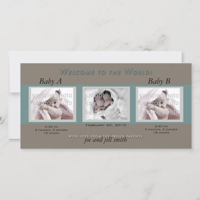 Welcome Twins Ankündigung (Vorderseite)