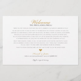 Welcome Wedding Itinerary Map Card - CUSTOM Hannah