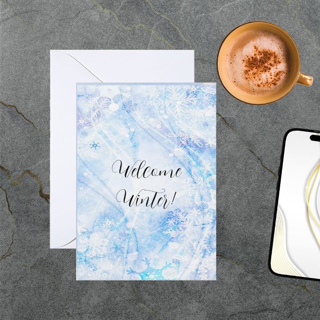 Welcome Winter Greycard Mitteilungskarte (Von Creator hochgeladen)
