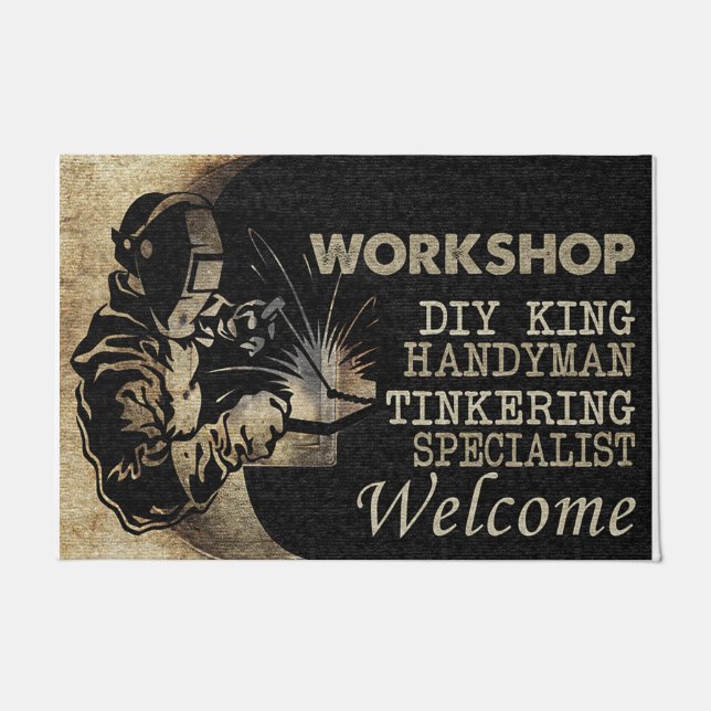 Welcome Workshop DUY King Handyman Fußmatte (Vorderseite)