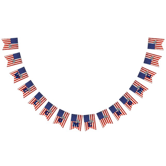 Welcome Zuhause American Flag Wimpelkette (Alle)