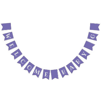 Welcome Zuhause Baby Banner Lavendel