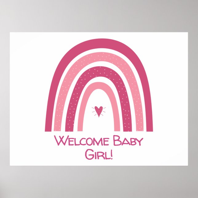 Welcome Zuhause Baby Girl Poster (Vorne)