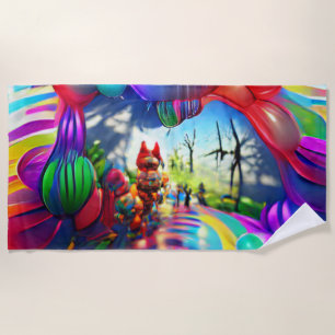 Welcome Zuhause Beach Balloons Familienhandtuch Strandtuch