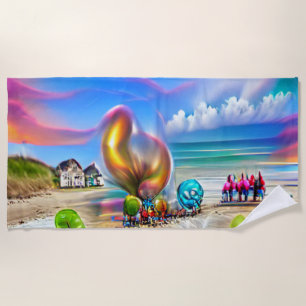 Welcome Zuhause Beach Balloons Sand Strandtuch