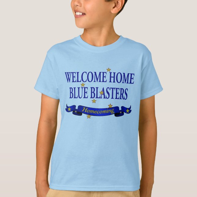 Welcome Zuhause Blue Blasters T-Shirt (Vorderseite)