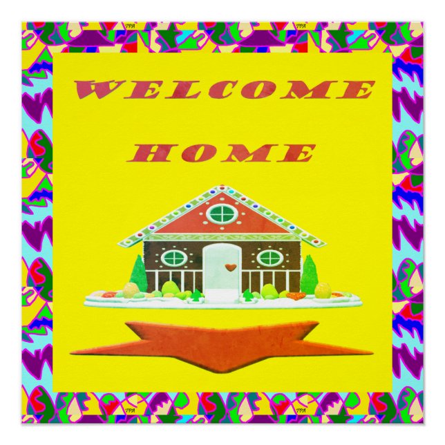 WELCOME ZUHAUSE CAKE DESIGN POSTER (Vorderseite)