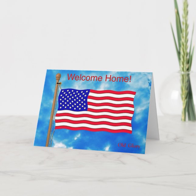 Welcome Zuhause Card for Servicemen, Servicewomen Dankeskarte (Vorderseite)