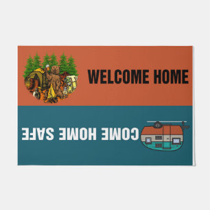 Welcome Zuhause Come Zuhause Safe Camping Fußmatte