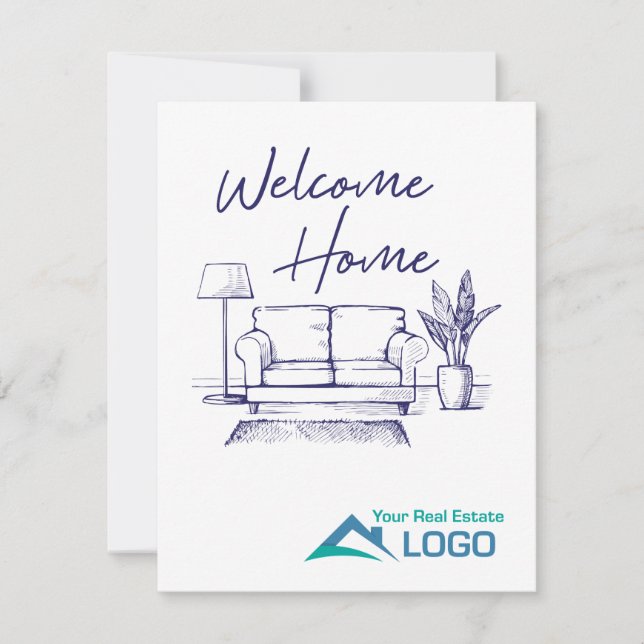 Welcome Zuhause Custom Real Anwesen Card Karte (Vorderseite)