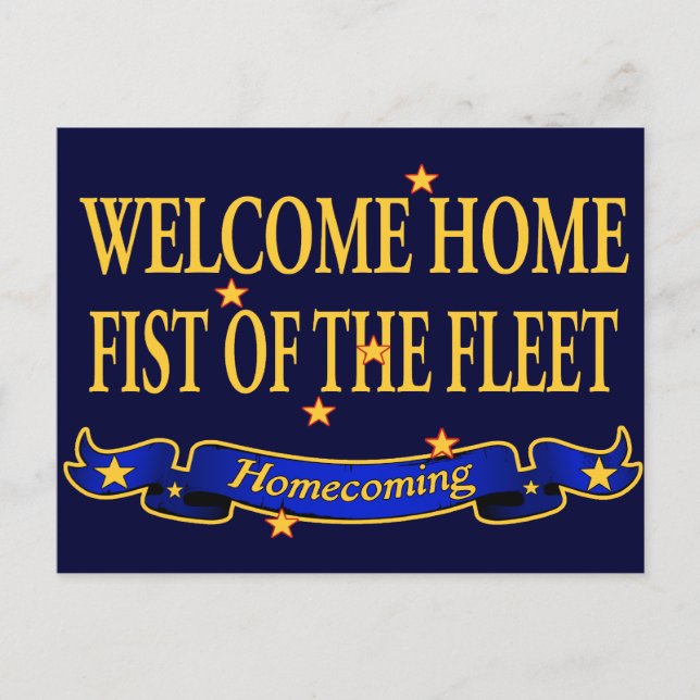 Welcome Zuhause Fist of the Fleet Postkarte (Vorderseite)