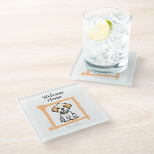 Welcome Zuhause Glass Untersetzer