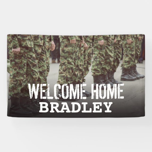 Welcome Zuhause | Militärsoldat Banner (Horizontal)