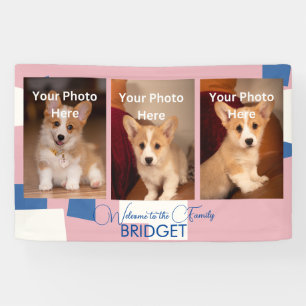 Welcome Zuhause New Puppy, Welpendusche Banner