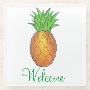 Welcome Zuhause Pineapa Hospitality Housewarming Glasuntersetzer