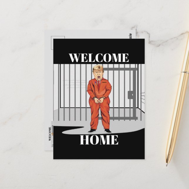 Welcome Zuhause Postcard Postkarte (Vorderseite/Rückseite Beispiel)
