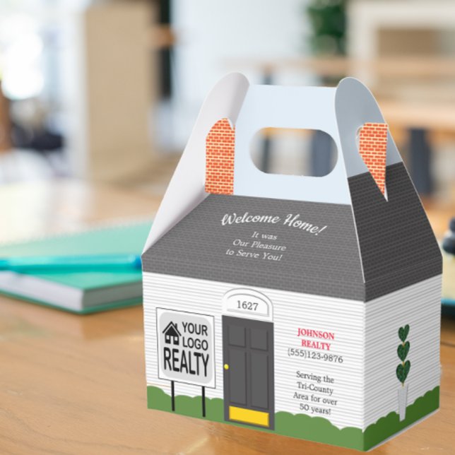 Welcome Zuhause Realtor Logo Neue Zuhause-Geschenk Geschenkschachtel (Von Creator hochgeladen)