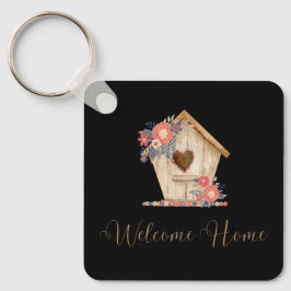 Welcome Zuhause Realtor Personalisiert in Schwarz Schlüsselanhänger