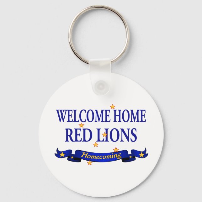 Welcome Zuhause Red Lions Schlüsselanhänger (Vorderseite)