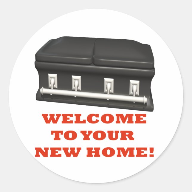 Welcome Zuhause Runder Aufkleber (Vorderseite)