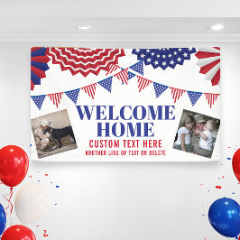 Welcome Zuhause Soldier Patriotic 2 Fotos Custom Banner