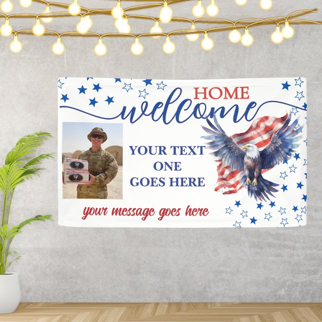 Welcome Zuhause Soldier stars & stripes Foto Custo Banner (Von Creator hochgeladen)