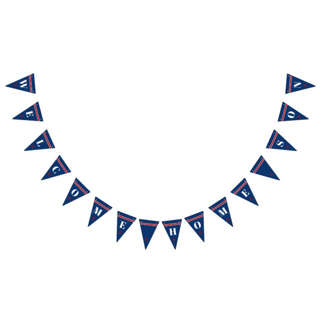 Welcome Zuhause Son Classic Nautical Ankerstreifen Wimpelkette (Alle)