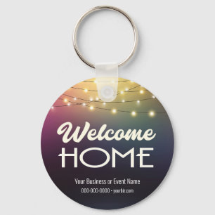 Welcome Zuhause String Lights Business Promo Schl Schlüsselanhänger