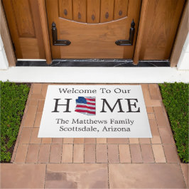 Welcome Zuhause USA Flag Arizona Karte Doormat Fußmatte