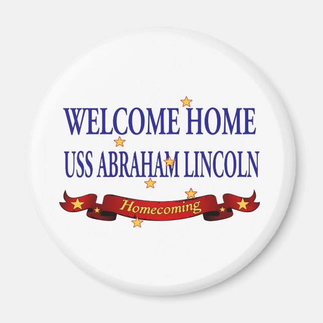 Welcome Zuhause USS Abraham Lincoln Magnet (Vorne)