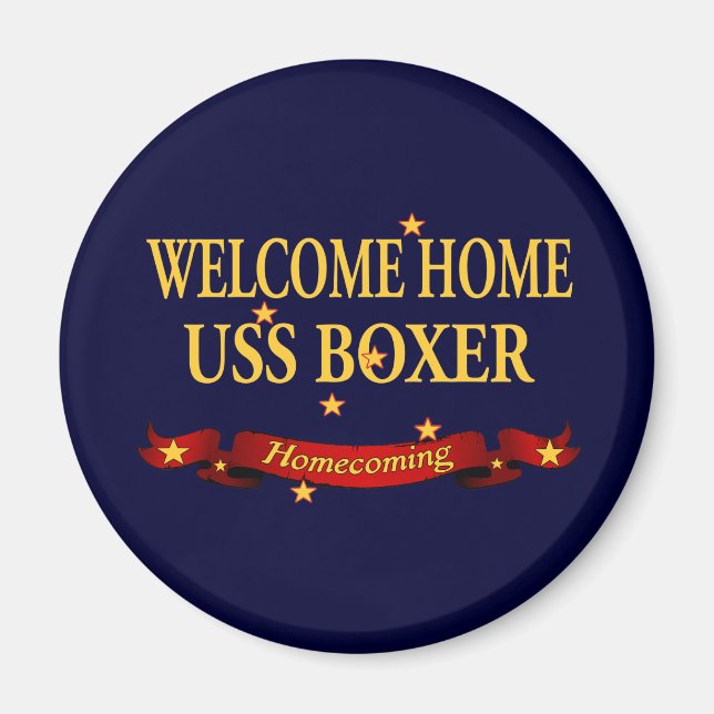 Welcome Zuhause USS Boxer Magnet (Vorne)