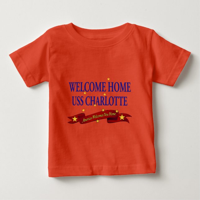Welcome Zuhause USS Charlotte Baby T-shirt (Vorderseite)