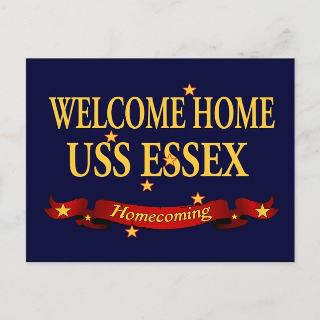 Welcome Zuhause USS Essex Postkarte (Vorderseite)