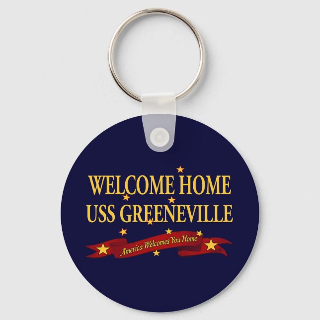 Welcome Zuhause USS Greeneville Schlüsselanhänger (Vorderseite)