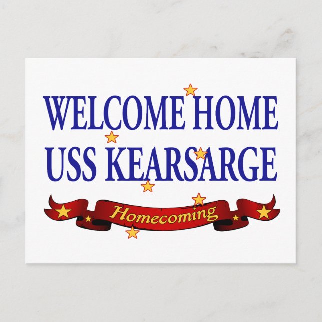 Welcome Zuhause USS Kearsarge Postkarte (Vorderseite)