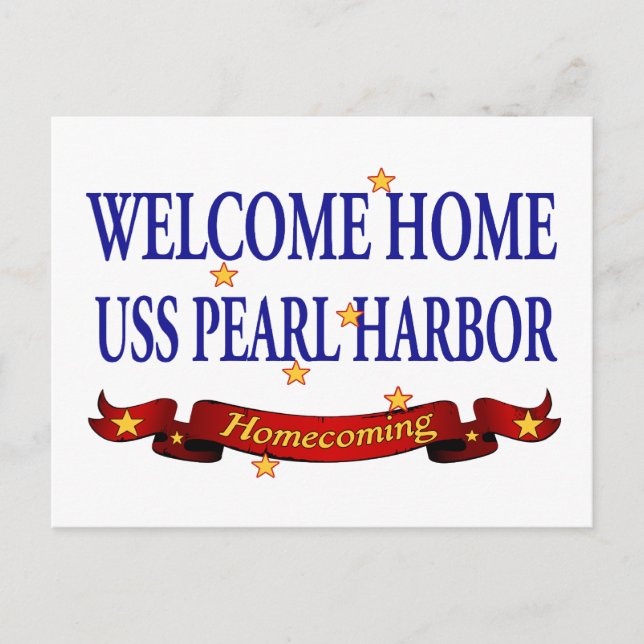 Welcome Zuhause USS Pearl Harbor Postkarte (Vorderseite)
