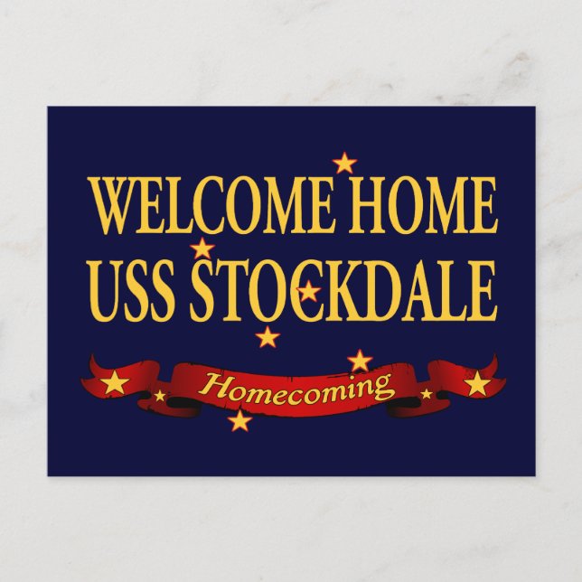 Welcome Zuhause USS Stockdale Postkarte (Vorderseite)
