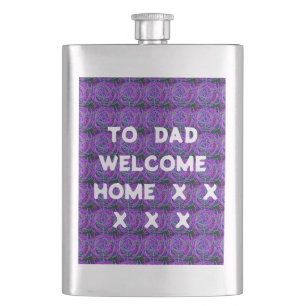WELCOME ZUHAUSE VATER FARBE LILA GEMISCHT FLACHMANN