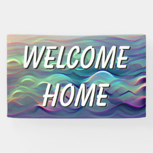 Welcome Zuhause Waves Gradient Banner