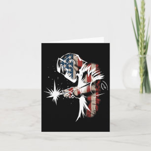 Welder American Flag Usa Patriotic Welder Gift Karte